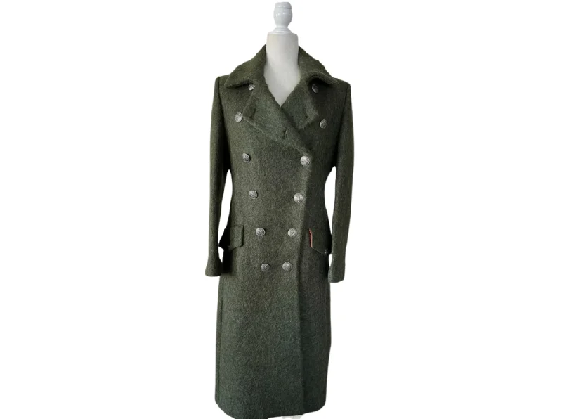 Tiziano Zorzan Alpaca Double Breasted Coat Chenille Brocade Lace