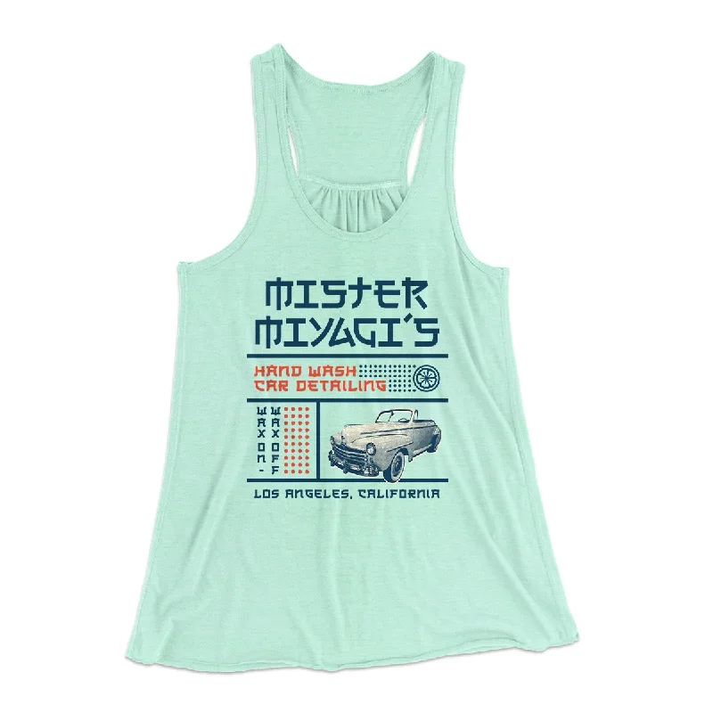 Mr. Miyagi's Car Detailing Women's Flowey Tank Top scoop neck tank