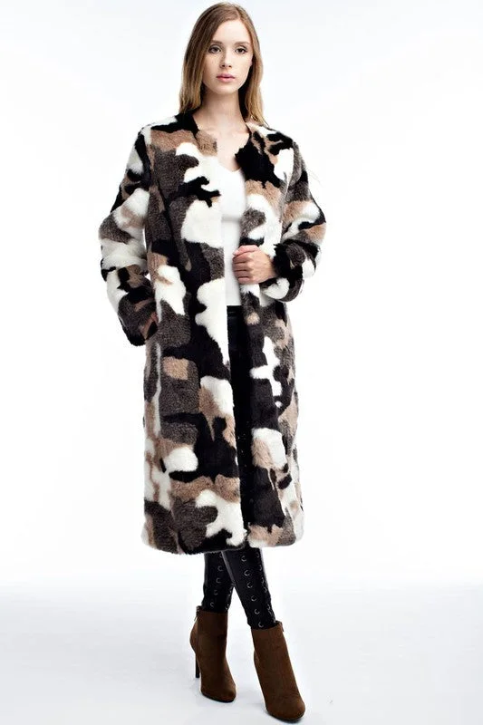 Faux Fur Long Coat Suede Jacket Faux Fur Jacket Puffer Jacket