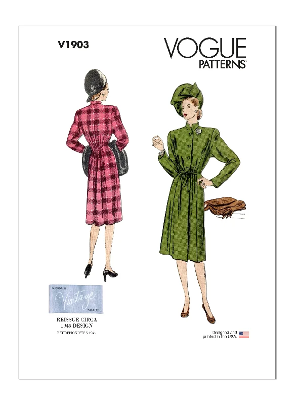 Vogue Pattern V1903 Misses' Coat Coat Overcoat Trench Coat