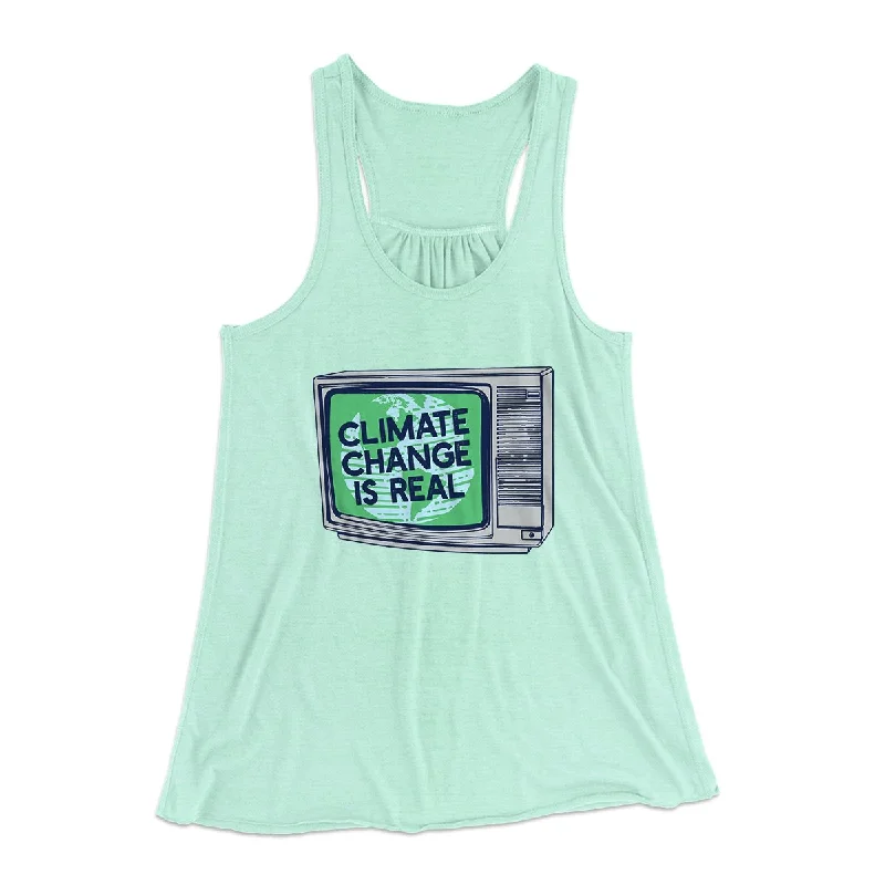 PSA: Climate Change is Real Women's Flowey Tank Top crew neck tank