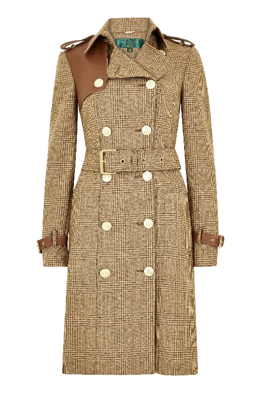 Marlborough Trench Coat - Tawny Suede Jacket Faux Fur Jacket Puffer Jacket