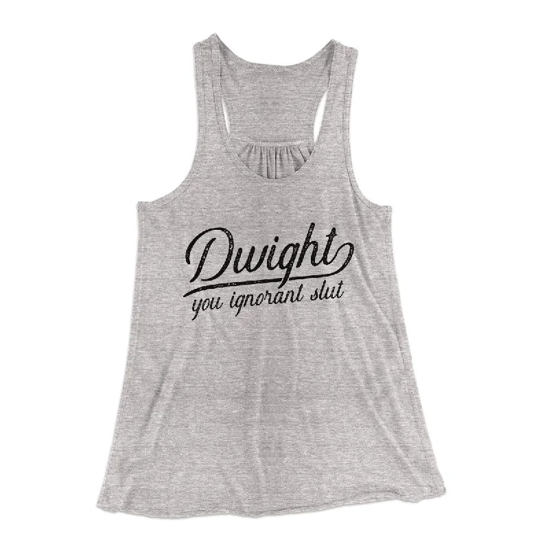 Dwight, You Ignorant... Women's Flowey Tank Top ivory tank top