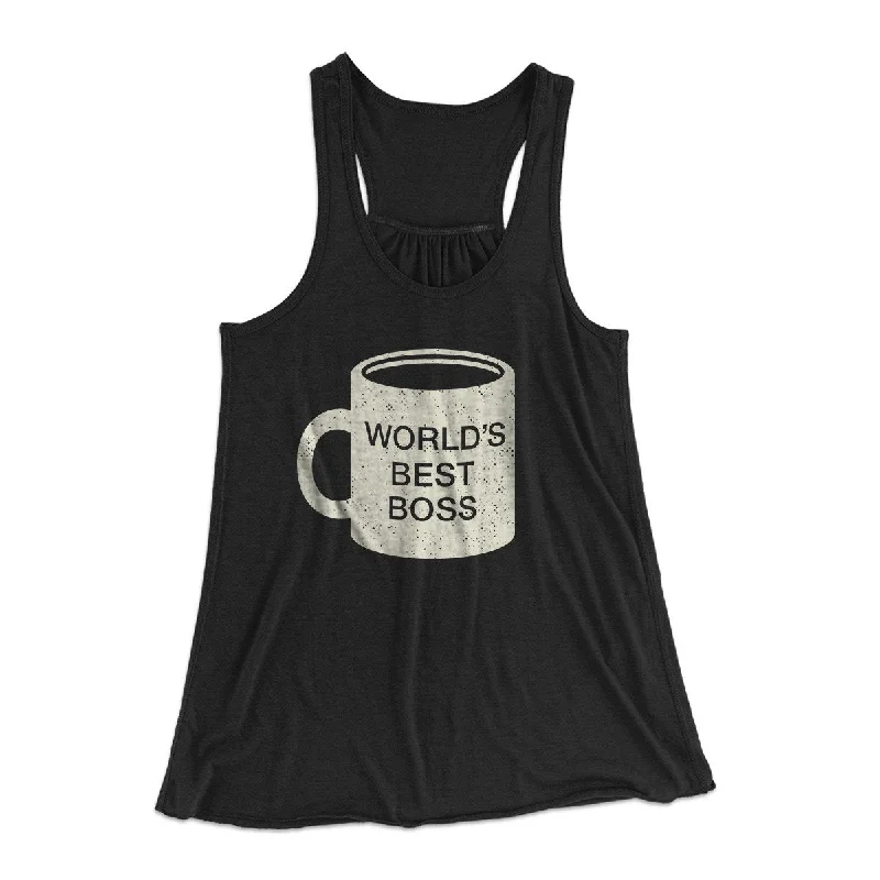 World's Best Boss Women's Flowey Tank Top lavender tank top