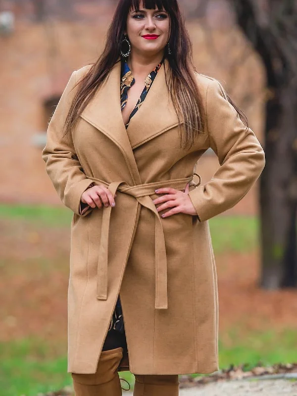 Coat plus size Karko Asymmetrical Diagonal princess