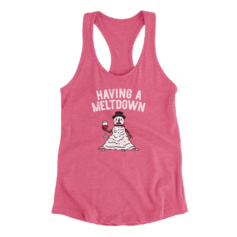 Having A Meltdown Women's Racerback Tank high neck tank