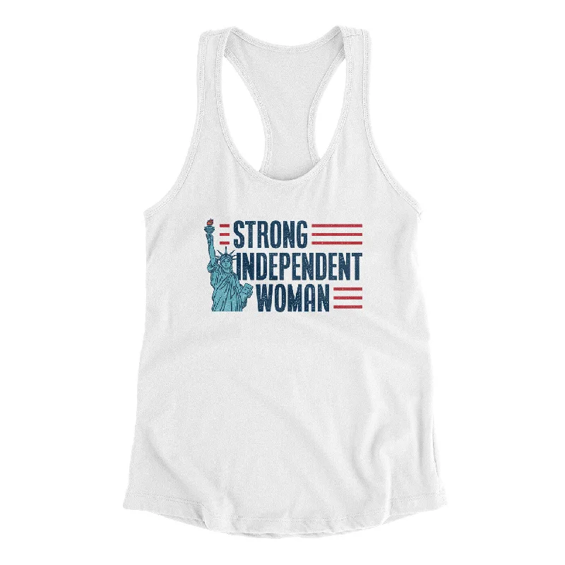 Strong Independent Woman Women's Racerback Tank flexible tank top