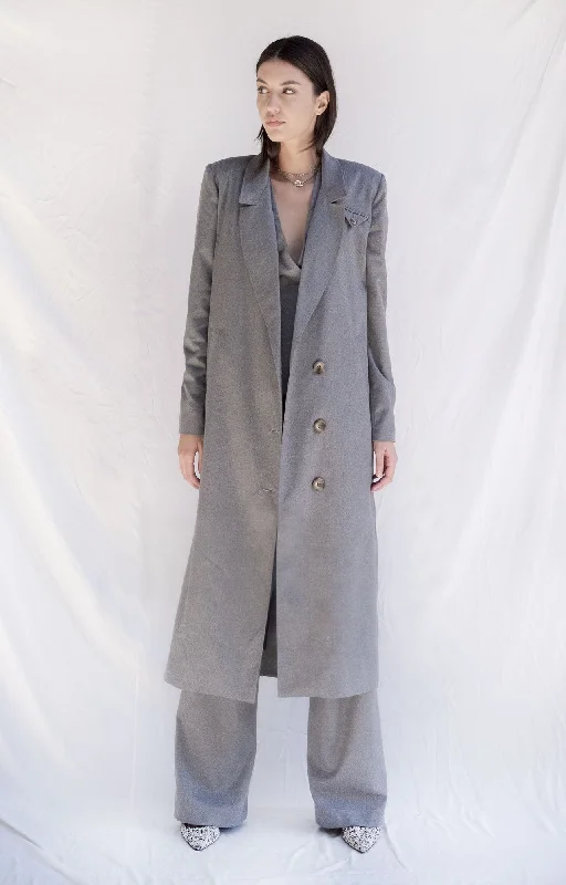The Josephine Trench Coat Down Puffer Quilted