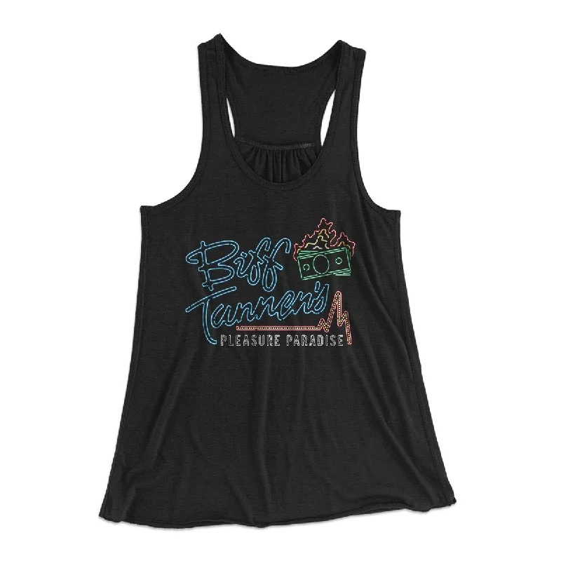 Biff Tannen's Pleasure Paradise Women's Flowey Tank Top baby blue tank