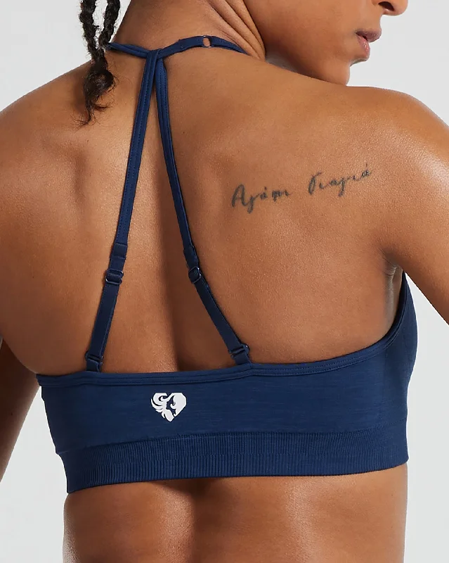 Define Seamless Halter Neck Bra | Sapphire Blue