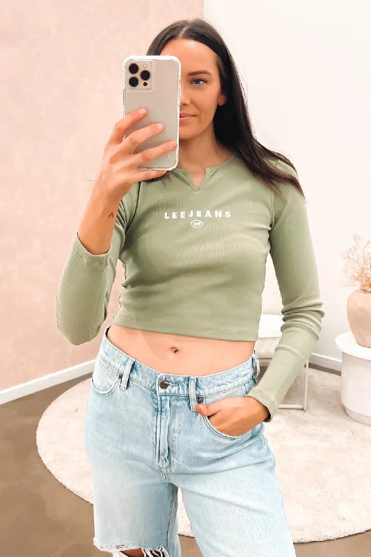 Tiffany Long Sleeve Tee Dusty Sage