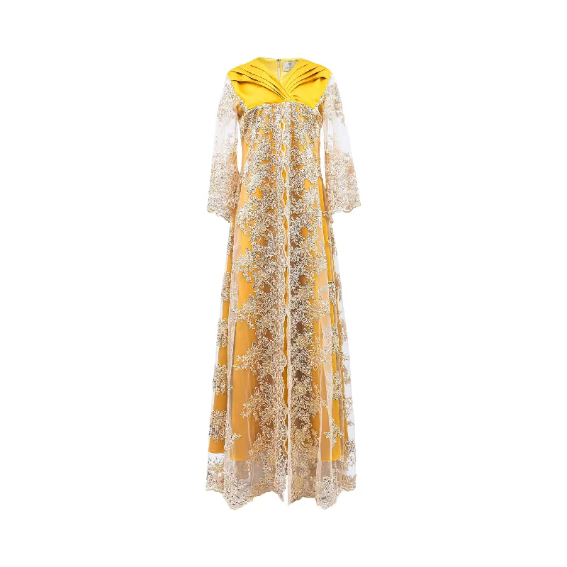 Barbara Rizzi Atelier Women's Onna Bugheisha Mustard Dress