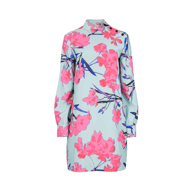 Ice Play Women's Stampa Fondo Azzurro Dress