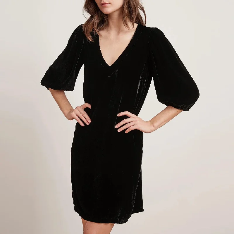 Carissa Velvet Puff Dress