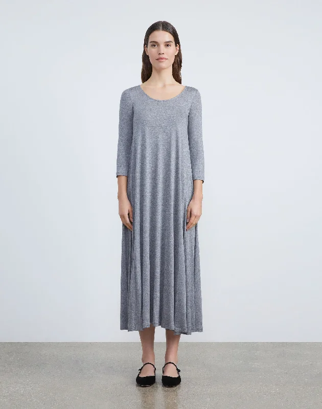 Feather Weight Jersey Scoop Neck Dress