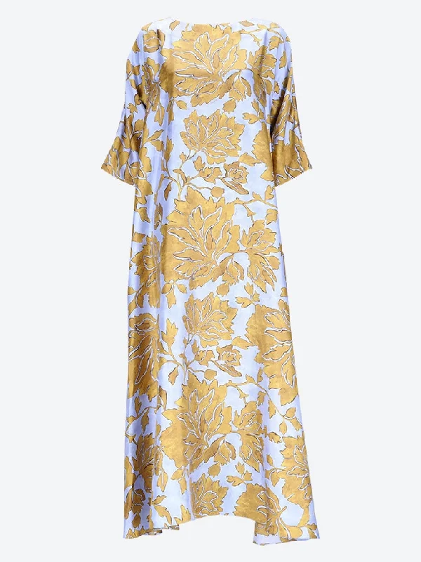 Silk twill muumuu dress