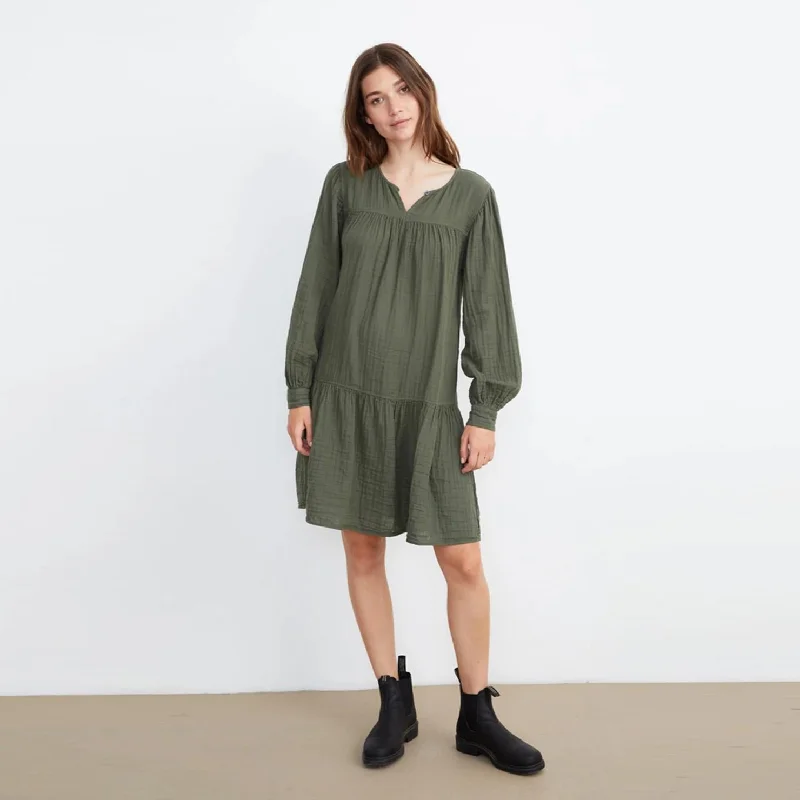 Mildred Gauzy Dress (Olive)