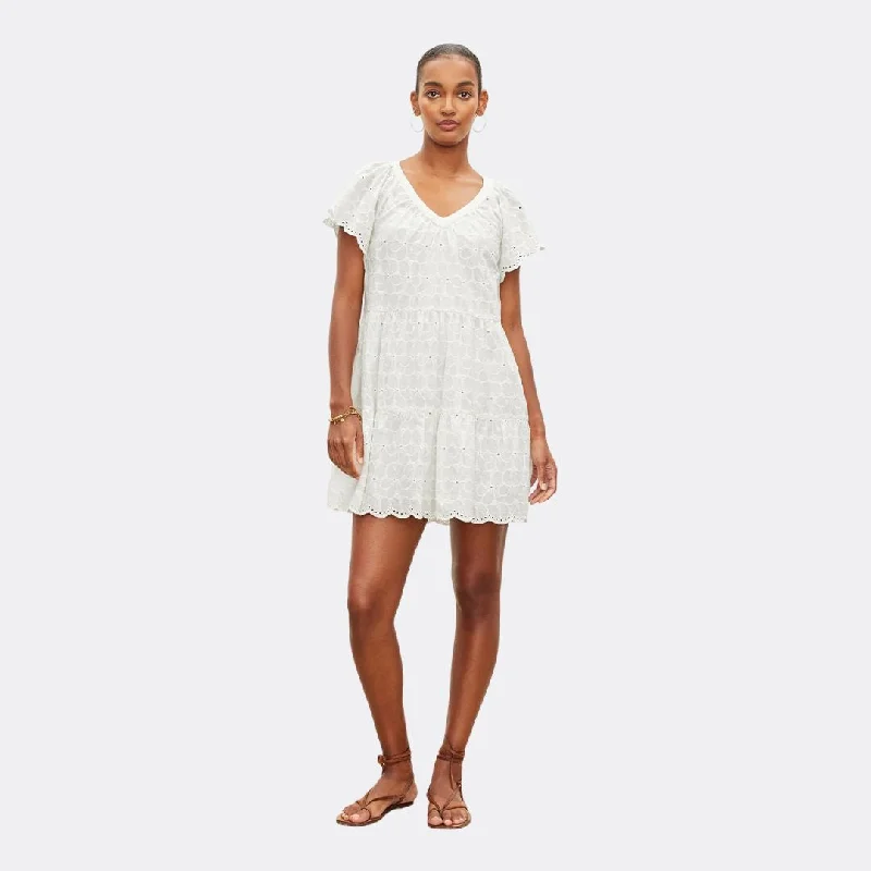 Wynette Embroidered Dress (White)