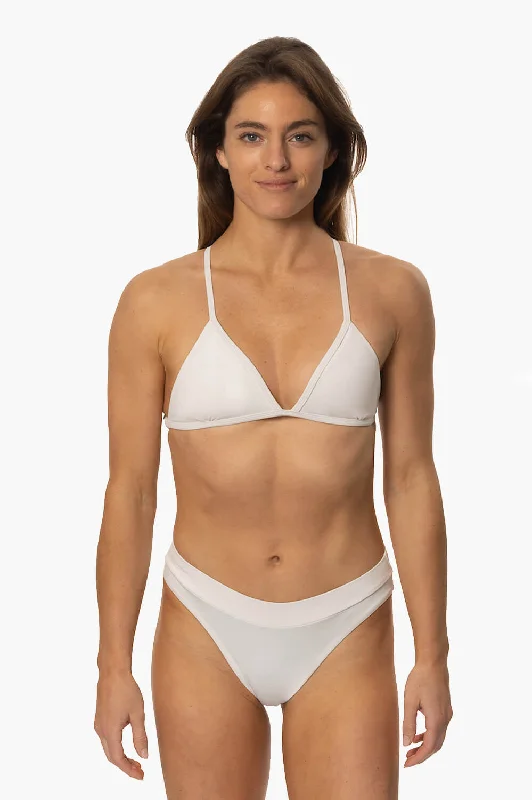Alanna Bikini Bottom - White Bikini with twisted straps, Sexy, Trendy, Chic