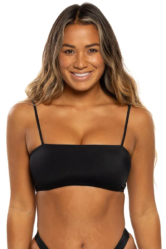 Chika Bikini Top - Black Adjustable bottom bikini, Custom fit, Sexy, Comfortable
