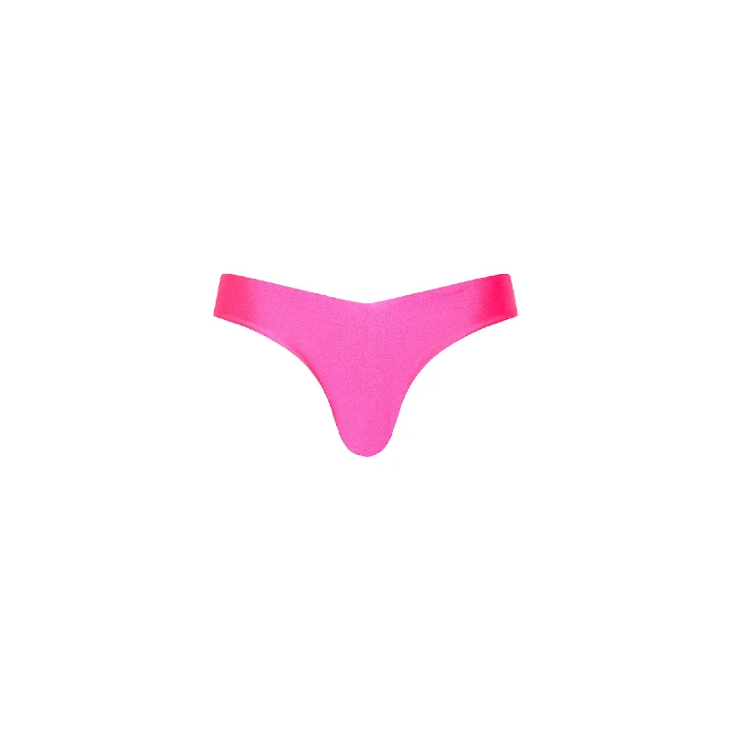 Cheeky V Bikini Bottom - Posh Pink Bikini with bow knot, Feminine, Trendy, Chic