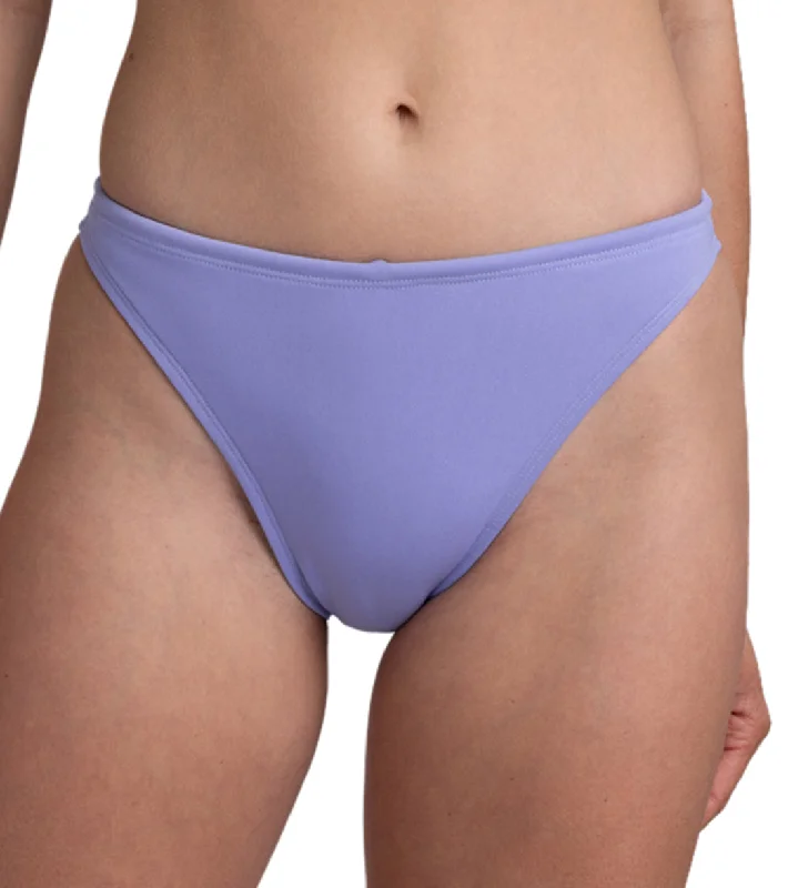 JOLYN Women's Penny Solid Bikini Bottom Lavender Ruched bikini, Chic, Trendy, Comfortable