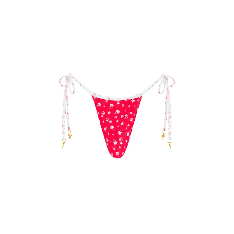 Micro Thong Tie Side Bikini Bottom - Cherry Cove Adjustable bikini bottom, Custom fit, Comfortable, Sexy