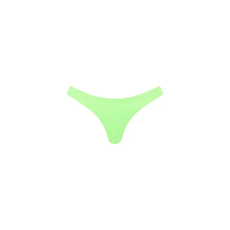 Minimal Full Coverage Bikini Bottom - Luau Lime Ribbed Sporty bikini, Comfortable, Athletic, Sexy Minimal Full Coverage Bikini Bottom - Luau Lime Ribbed Sporty bikini, Comfortable, Athletic, Sexy