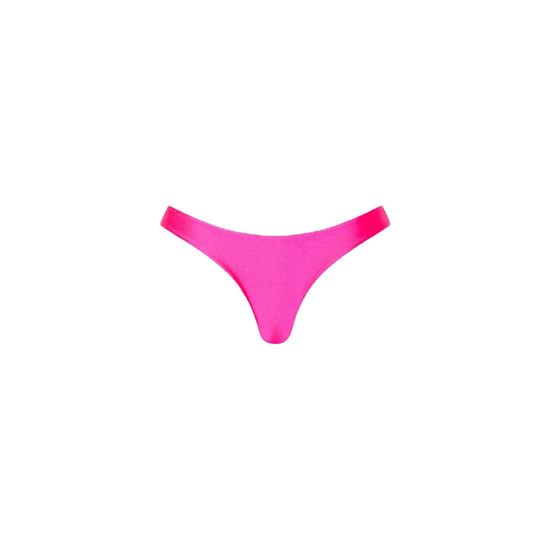 Minimal Full Coverage Bikini Bottom - Posh Pink Bikini with fringe, Trendy, Fun, Sexy