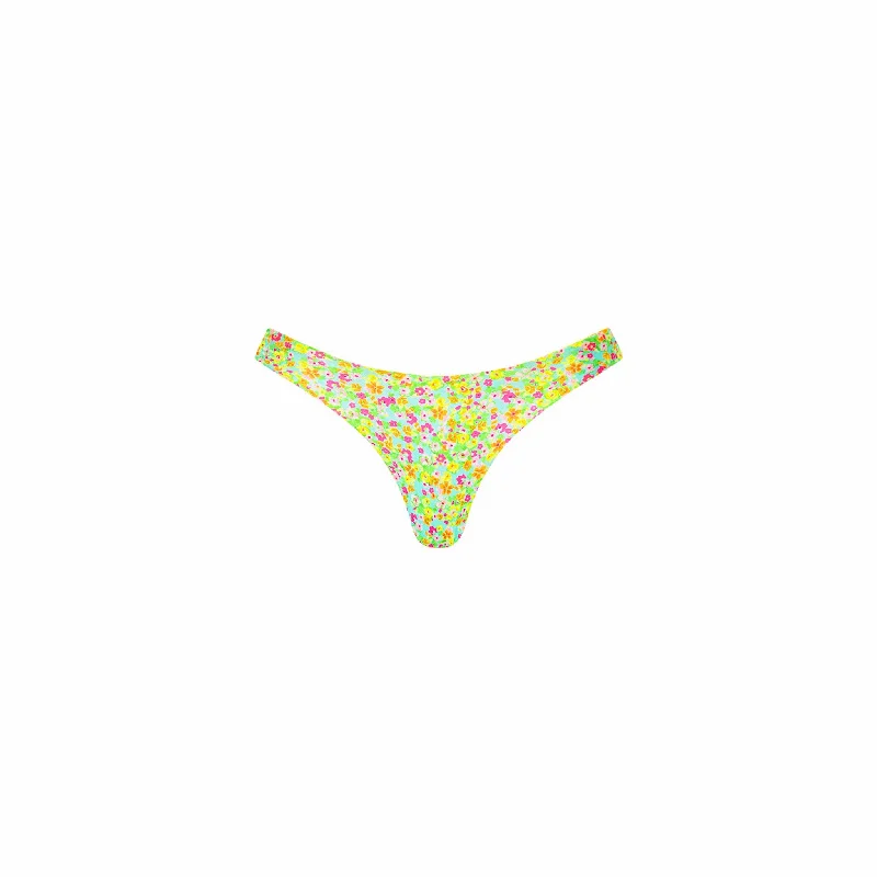 Minimal Full Coverage Bikini Bottom - Wild Flower Button-up bikini top, Trendy, Sexy, Comfortable