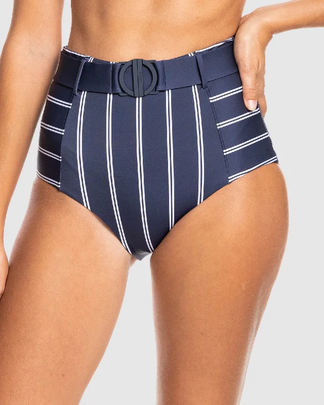 Womens Pt Roxy Love Belt Shorty Bikini Bottom Bikinis with buttons, Trendy, Sexy, Fashionable