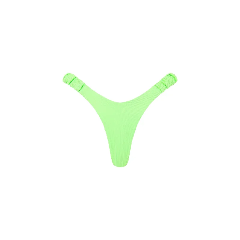 Retro Y Thong Bikini Bottom - Luau Lime Ribbed Ribbed bikini top, Comfortable, Sexy, Trendy