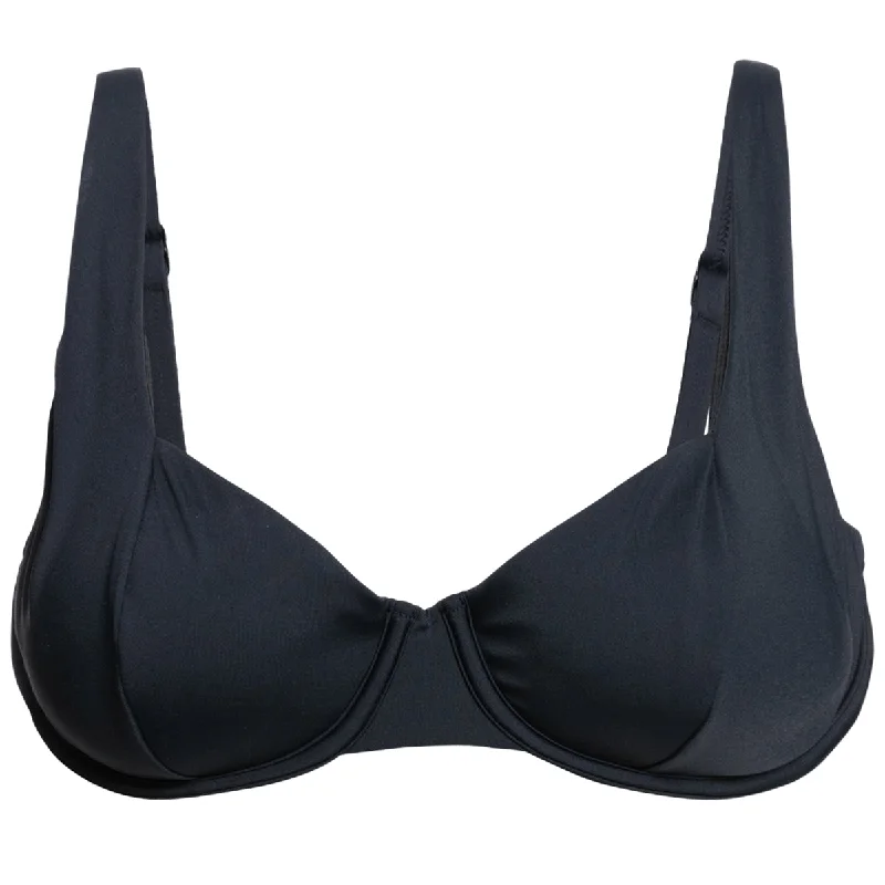 Roxy Women's Beach Classics Underwired D-Cup Bikini Top Plunge front bikini, Deep-V, Sexy, Trendy
