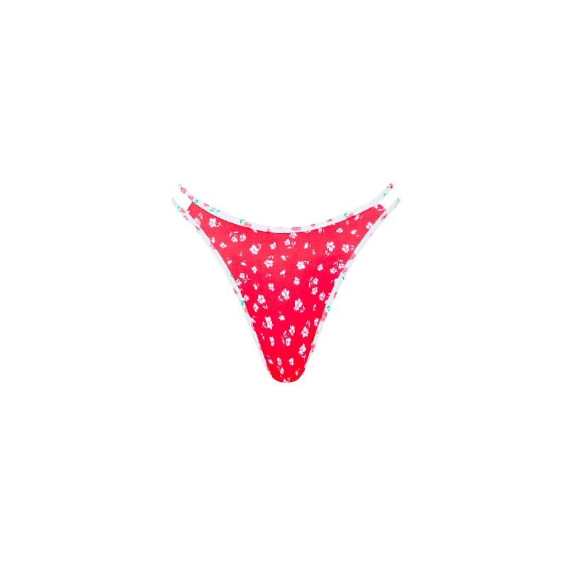 Twin Strap Cheeky Bikini Bottom - Cherry Cove V-shaped bikini, Trendy, Sexy, Comfortable
