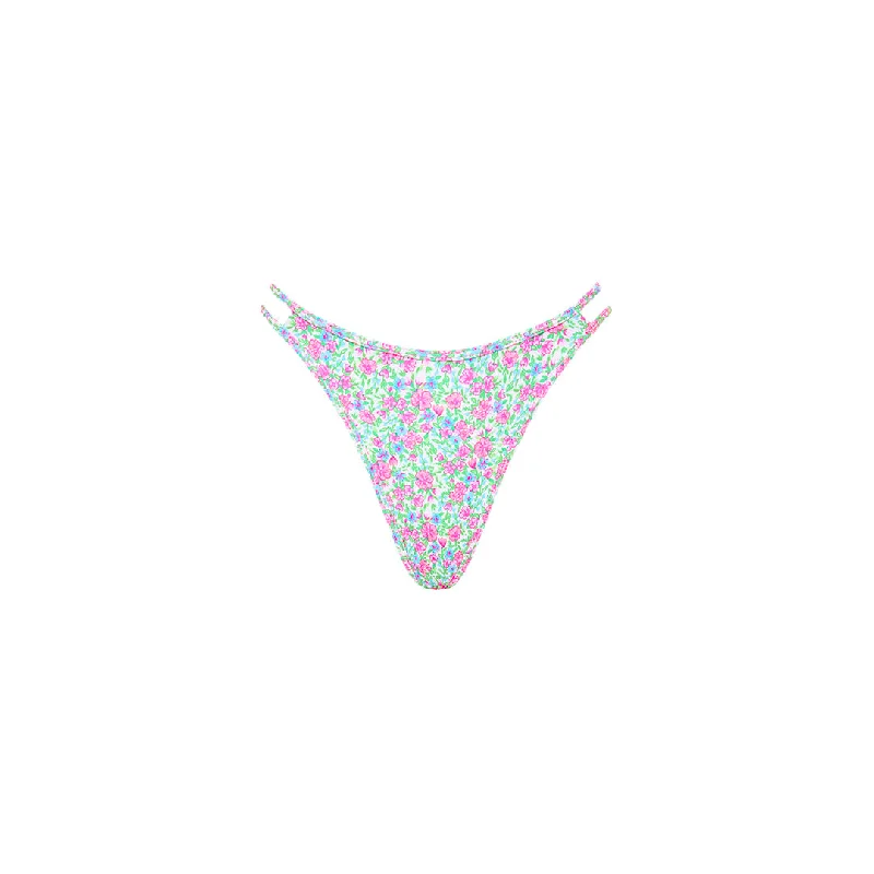 Twin Strap Cheeky Bikini Bottom - Sweet Pea Colorful bikini, Vibrant, Trendy, Fashionable