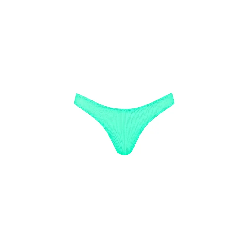 Vintage V Bikini Bottom - Turquoise Mint Ribbed Bikini with mesh sides, Sexy, Trendy, Comfortable