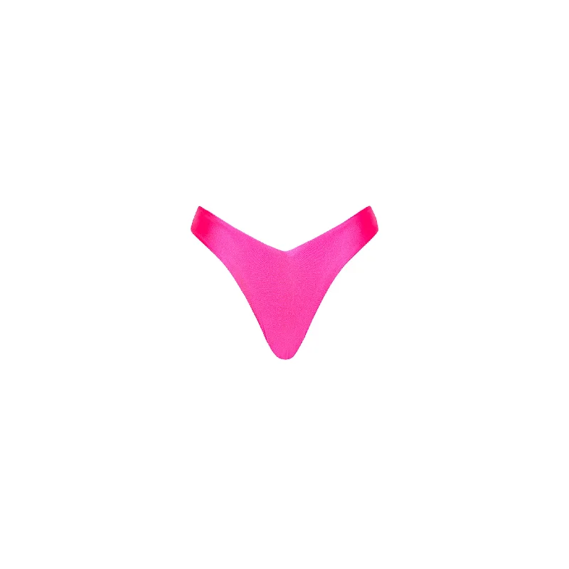 Y Cheeky Bikini Bottom - Posh Pink Bikini with floral accents, Feminine, Elegant, Stylish